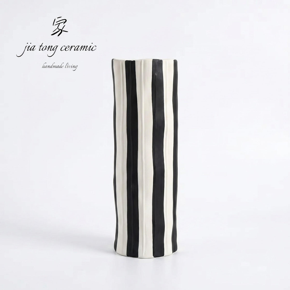 Striped Ceramic Vase | MANUAL-0274 | JIATONG CERAMICS