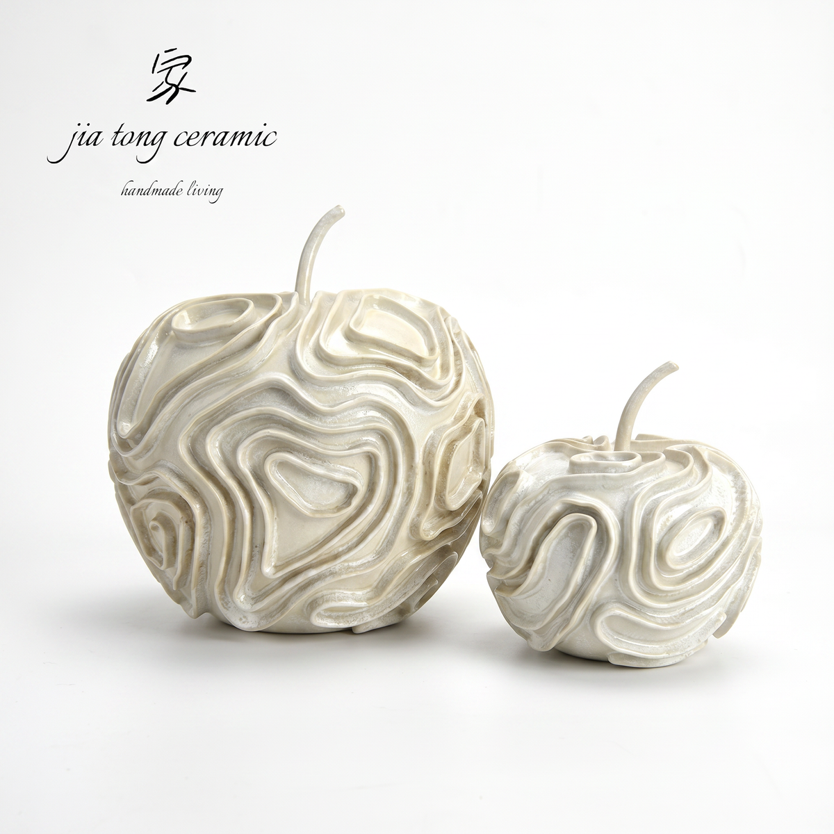 Glossy Modern Ceramic Decor — 20 × 20 cm