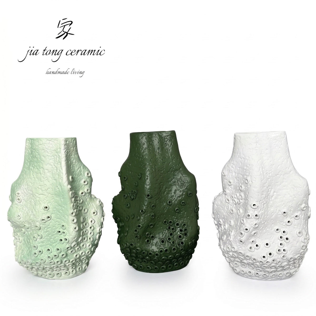 Tall Glossy Modern Ceramic Vase 27L*23W*42Hcm | MANUAL-0651 | JIATONG CERAMICS