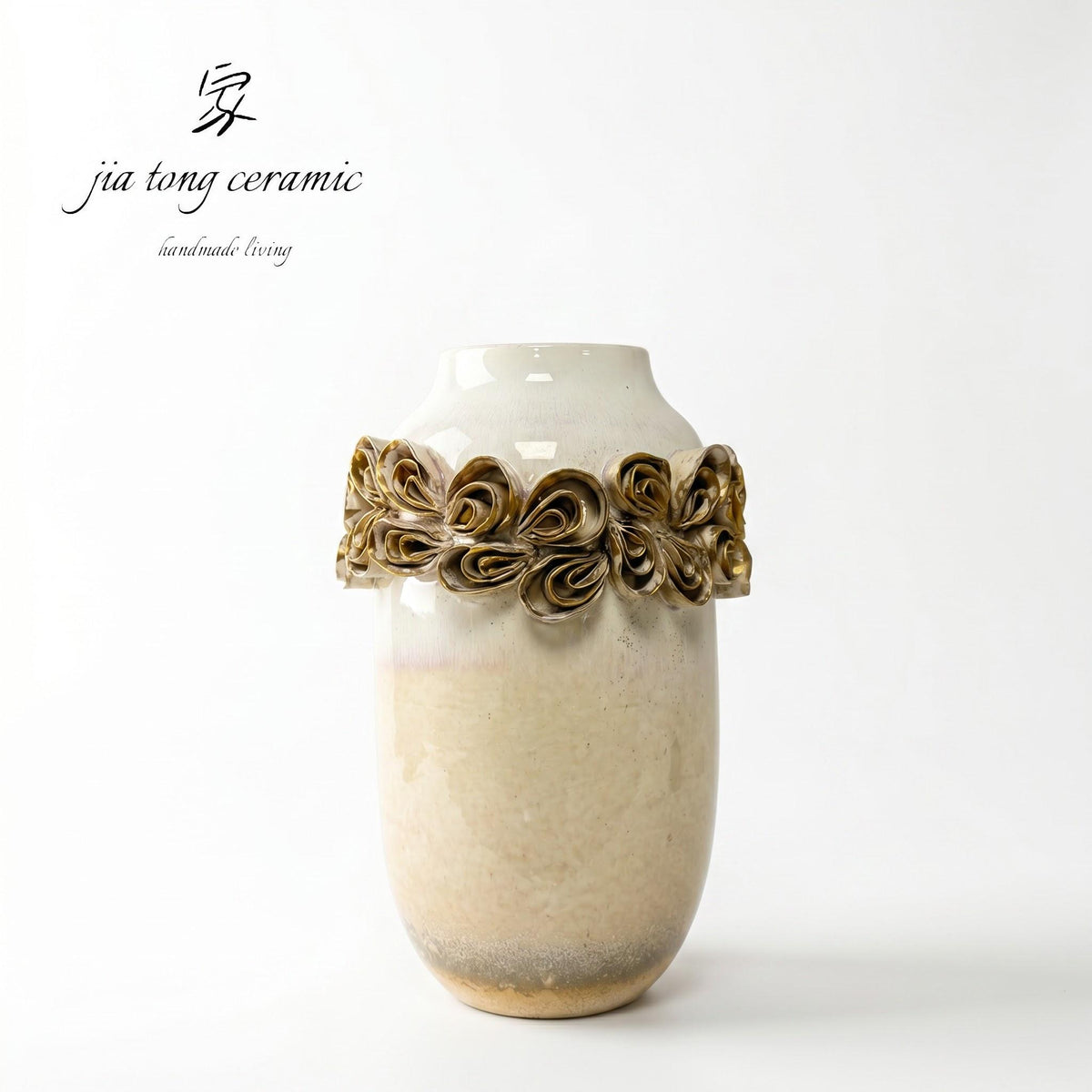 Glossy Modern Ceramic Vase 24W*36.5Hcm | MANUAL-0726 | JIATONG CERAMICS