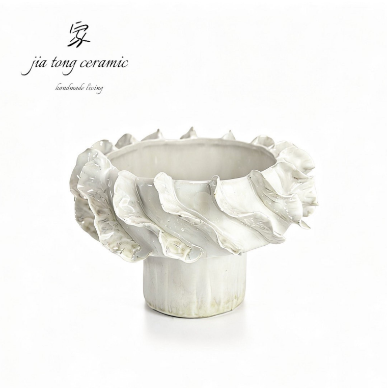 Glossy Modern Ceramic Bowl & Tray 20W*24Hcm | MANUAL-0841 | JIATONG CERAMICS