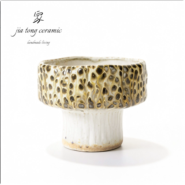 Modern simple ceramic vase leopard print tunic column home decoration ornament light luxury flower arranger