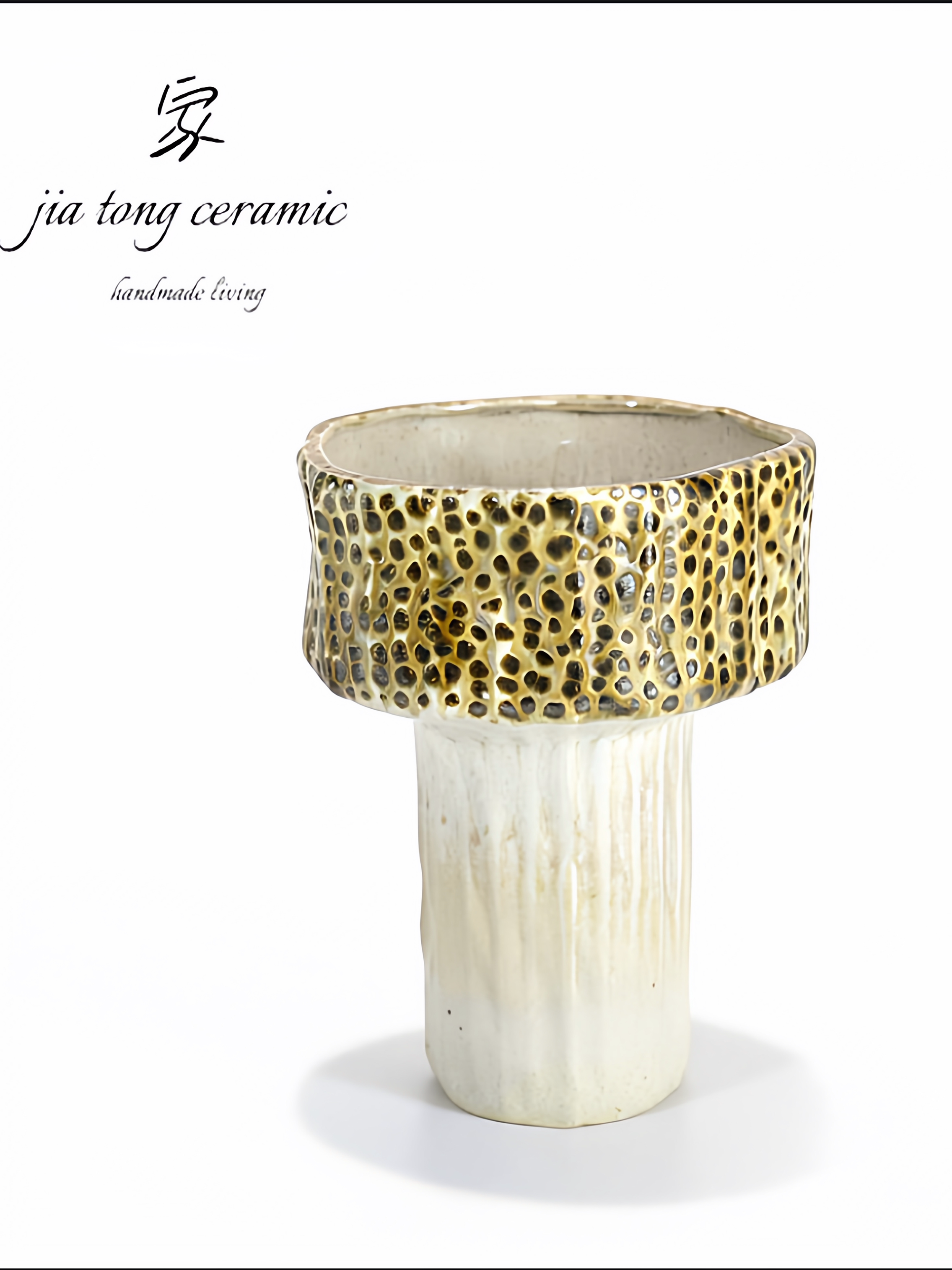 Modern simple ceramic vase leopard print tunic column home decoration ornament light luxury flower arranger