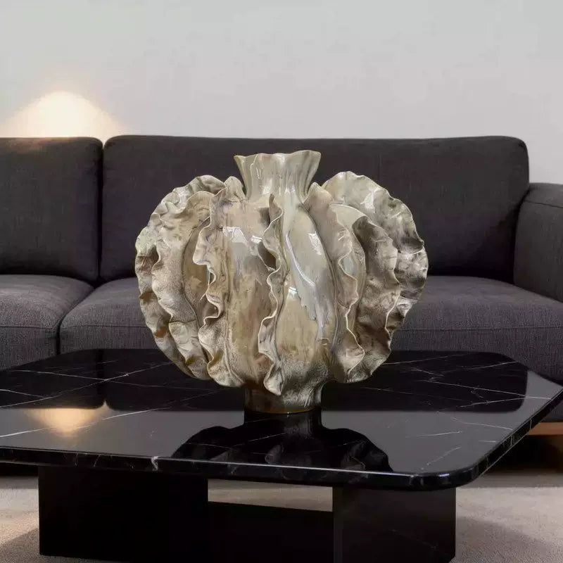 Nordic light luxury handmade ceramic vases creative ornaments living room decorations white art vases