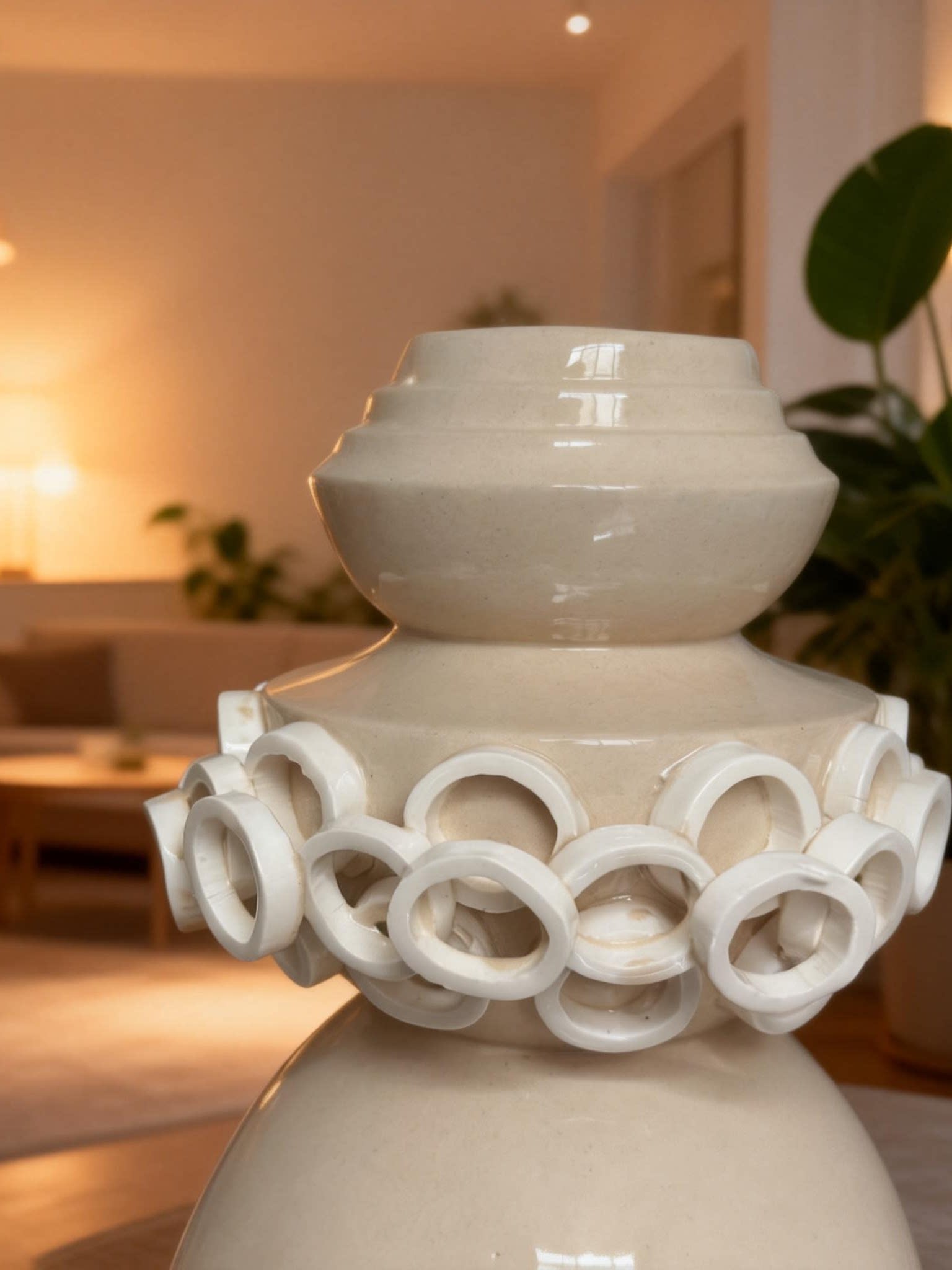 Nordic light luxury handmade ceramic vase creative ornaments living room TV cabinet decorations white art vase